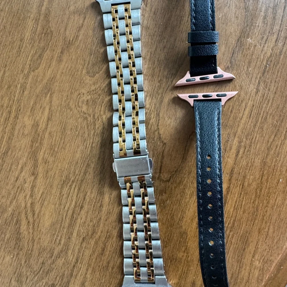 Apple Watch Band Set - White, Silver, and Black
